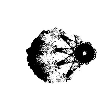 siyah mürekkep fırçası vuruşu. Grunge boya lekelerinin bir örneği. grunge toz lekesi tasarımının vektör çizimi.