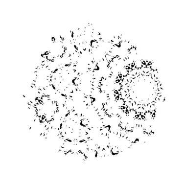 siyah mürekkep fırçası vuruşu. Grunge boya lekelerinin bir örneği. grunge toz lekesi tasarımının vektör çizimi.