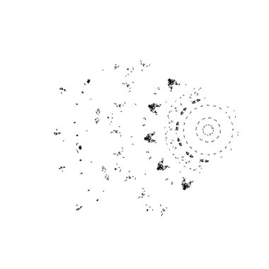 siyah mürekkep fırçası vuruşu. Grunge boya lekelerinin bir örneği. grunge toz lekesi tasarımının vektör çizimi.