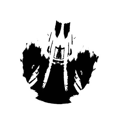 siyah mürekkep fırçası vuruşu. Grunge boya lekelerinin bir örneği. grunge toz lekesi tasarımının vektör çizimi.