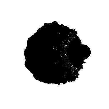 siyah mürekkep fırçası vuruşu. Grunge boya lekelerinin bir örneği. grunge toz lekesi tasarımının vektör çizimi.