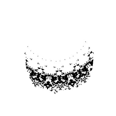 siyah mürekkep fırçası vuruşu. Grunge boya lekelerinin bir örneği. grunge toz lekesi tasarımının vektör çizimi.