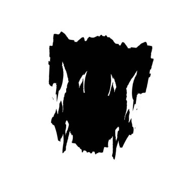 grunge noktası, beyaz arkaplanda soyut tasarım ögesi, vektör illüstrasyonu