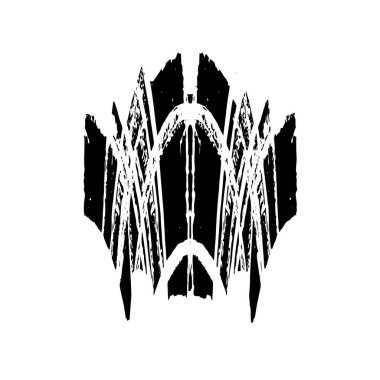 grunge noktası, beyaz arkaplanda soyut tasarım ögesi, vektör illüstrasyonu