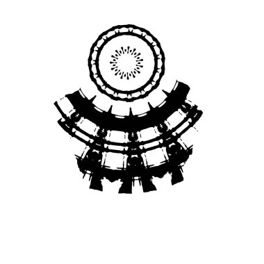 tek renkli grunge desenli arka plan vektör çizimi 