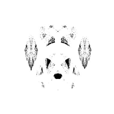 Grunge dokusu siyah beyaz. Soyut nokta izole edildi