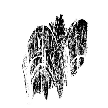 soyut boya fırça darbelerinin siyah ve beyaz vektör arkaplanı