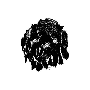 soyut boya fırça darbelerinin siyah ve beyaz vektör arkaplanı