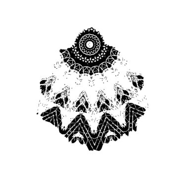 soyut boya fırça darbelerinin siyah ve beyaz vektör arkaplanı