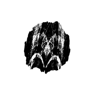 soyut boya fırça darbelerinin siyah ve beyaz vektör arkaplanı