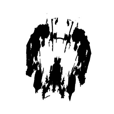 soyut boya fırça darbelerinin siyah ve beyaz vektör arkaplanı