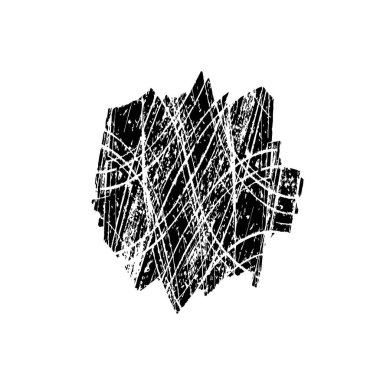 soyut boya fırça darbelerinin siyah ve beyaz vektör arkaplanı