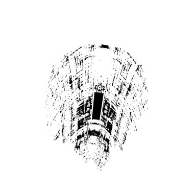 soyut boya fırça darbelerinin siyah ve beyaz vektör arkaplanı