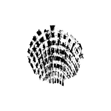 grunge noktası, beyaz arkaplanda soyut tasarım ögesi, vektör illüstrasyonu