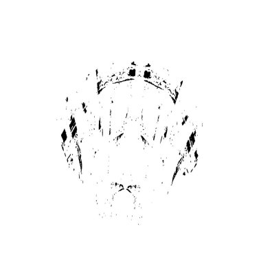 grunge noktası, beyaz arkaplanda soyut tasarım ögesi, vektör illüstrasyonu