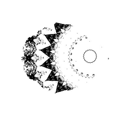 Grange mürekkebi sıçramasının basit bir çizimi