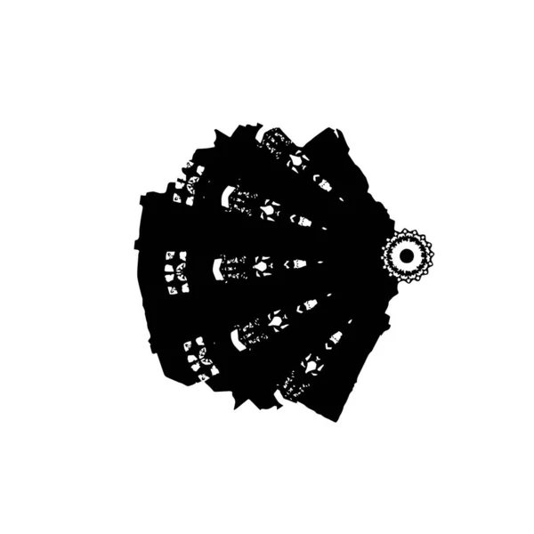 Monochrome Grunge Textured Background Vector Illustration — Stock Vector