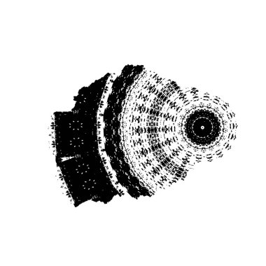 Çizikler, grunge, vektör illüstrasyonla kaplanmış ahşap kabuk dokusu.