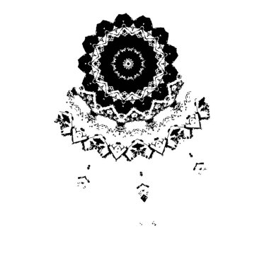 Vektör çizimi. El çizimi mandala.