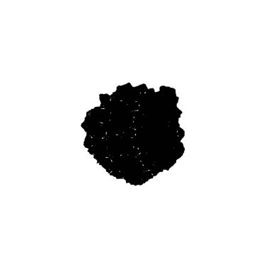 Beyaz arka planda siyah mürekkep fırçası darbesi. Japon tarzı. Grunge Circle lekelerinin vektör illüstrasyonu