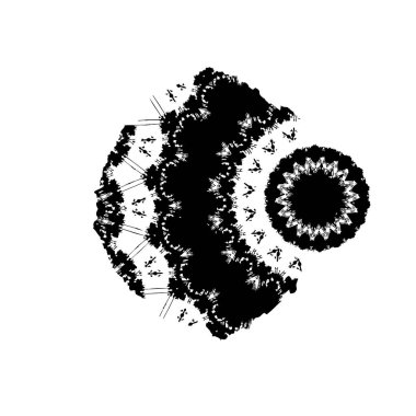 vektör siyah ve beyaz el - mürekkep fırçası darbesi ile çizilmiş fırça darbeleri beyaz arka planda izole edilmiş