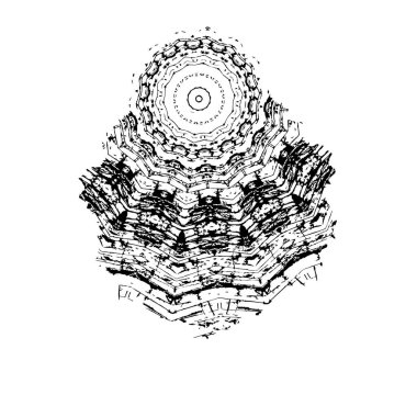 Noel ağacı ve kar taneleri.