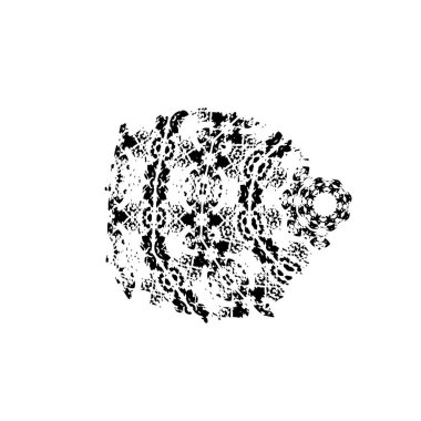 Bir el çizilmiş siyah mürekkebin vektör çizimi