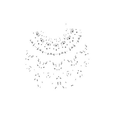 Beyaz arkaplan ile soyut fraktal vektör çizimi