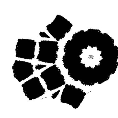 Eski moda fırça darbelerinin siyah vektör damgası