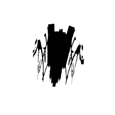 siyah fırça darbesi ve doku. Grunge vektör el boyalı element. altı çizili ve sınır tasarımı.