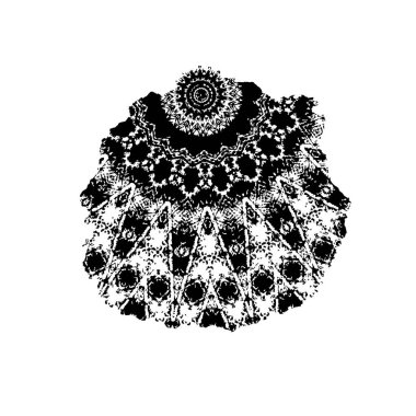 Mandala desen siyah ve beyaz