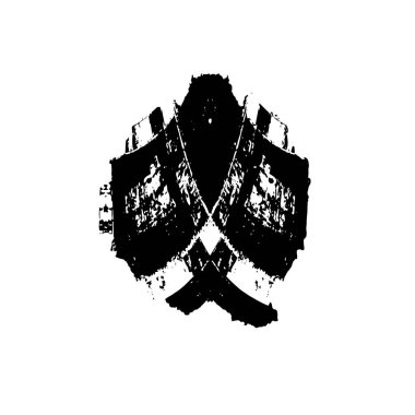 grunge siyah fırça darbesi