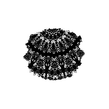 El çizimi karalama çiçeği. vektör illüstrasyonu.