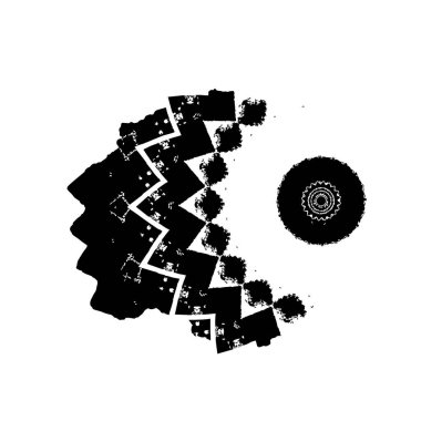 Siyah ve beyaz arkaplanın vektör çizimi