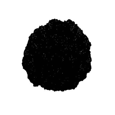 siyah vektör eli siyah mürekkep lekesi çizdi