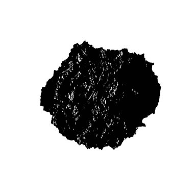 beyaz arkaplanda izole edilmiş siyah fırça darbesinin grunge dokusu 