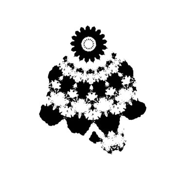 Beyaz arka planda bir kar tanesinin izole edilmiş silueti. vektör illüstrasyonu