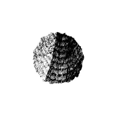 grunge vektörü fırça darbesiyle siyah desenli daire.