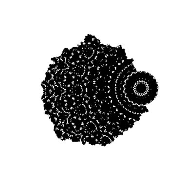 Çiçeklerin çiçek süslerini çizen siyah ve beyaz el vektörü