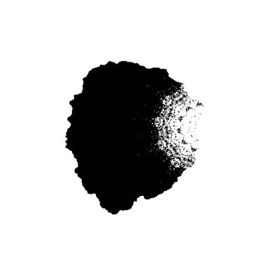 Beyaz arkaplanda soyut grunge siyah vektör fırça darbeleri