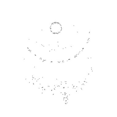 Gülümse ve gülümse. Küçük kağıt parçalarından yapılmış.