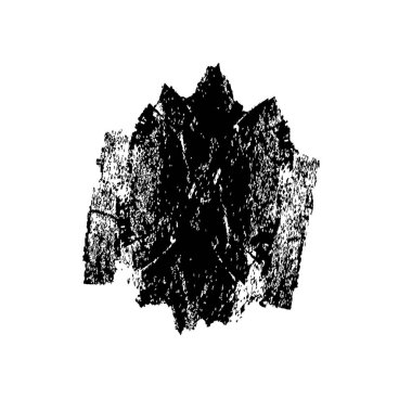 Beyaz arka planda siyah mürekkep lekesi.