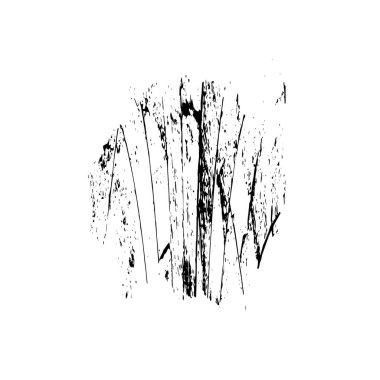 Beyaz arkaplanda soyut siyah el boyalı element