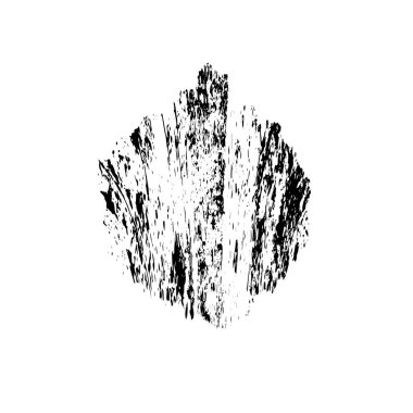 Beyaz arkaplanda soyut siyah el boyalı element