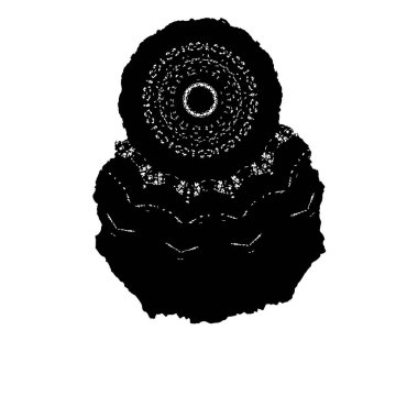 Siyah ve beyaz mürekkep sıçramasının basit bir gösterimi