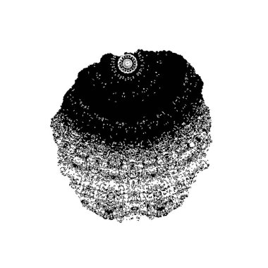 Siyah ve beyaz mürekkep sıçramasının basit bir gösterimi