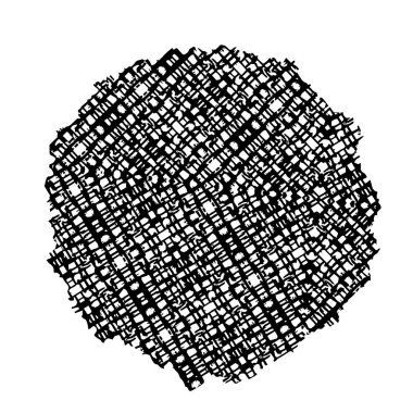 Siyah ve beyaz mürekkep sıçramasının basit bir gösterimi