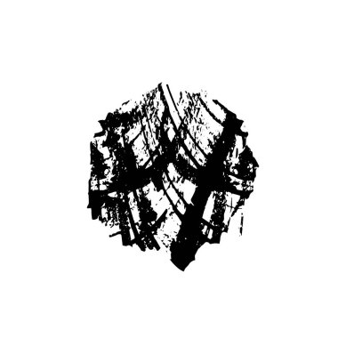 Siyah ve beyaz mürekkep sıçramasının basit bir gösterimi