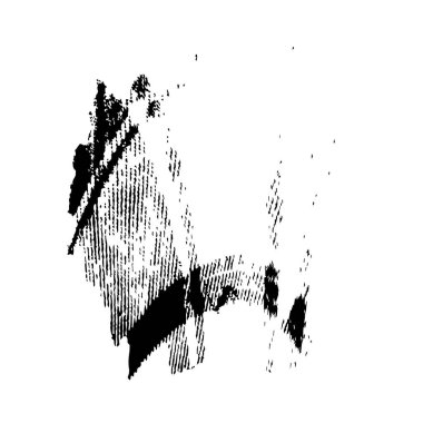 Siyah ve beyaz mürekkep sıçramasının basit bir gösterimi