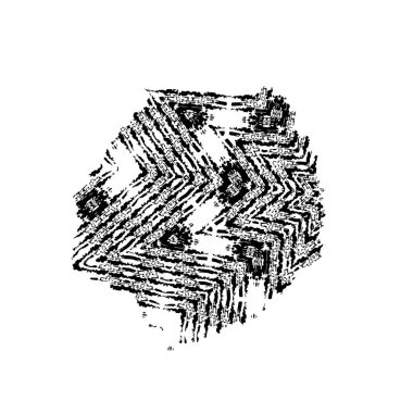 Siyah ve beyaz mürekkep sıçramasının basit bir gösterimi